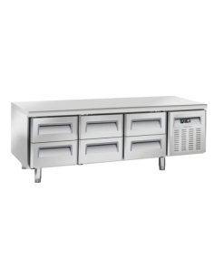 Mesa refrigerada - N. 6 cajones - cm 180,3 x 70 x 65 h