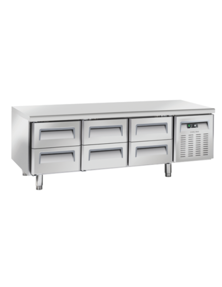 Refrigerated table - N. 6 drawers - cm 180.3 x 70 x 65 h Refrigerated table - N. 6 drawers - cm 180.3 x 70 x 65 h