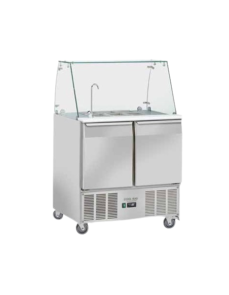 Ensaladera Refrigerada - N. 2 puertas - Grifo - cm 90 x 70 x 138.5 h Ensaladera Refrigerada - N. 2 puertas - Grifo - cm 90 x 70 x 138.5 h