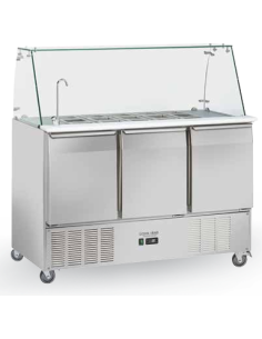 Refrigerated Saladette - N. 3 doors - Faucet - cm 136.5 x 70 x 138.5 h