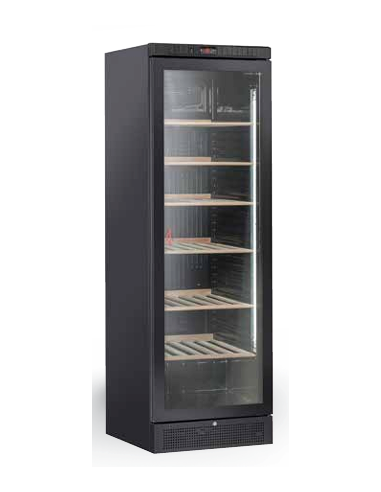 Cantina vini - Capacità 350 litri - Ripiani legno - cm 59.5 x 60 x 184 h