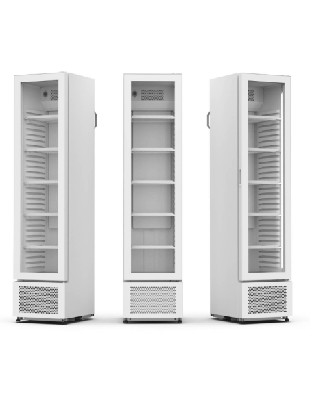 Vitrina refrigerada puerta de cristal - temperatura +0° +7°C - Cm 43.5 x 51.7 x 183.2
