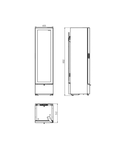 Vitrina refrigerada puerta de cristal -...