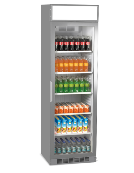 Refrigerated display case glass door - temperature +1° +9°C - Cm 59.6 x 60.5 x 199.4 h