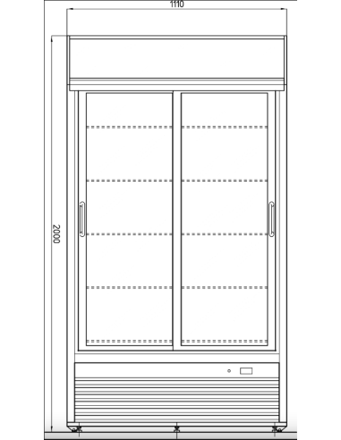 Refrigerated display case glass door -...