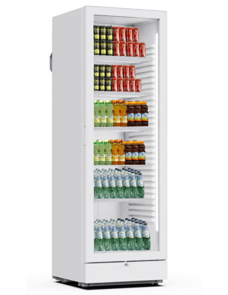 Vitrina refrigerada puerta de cristal - temperatura +0° +7°C - Litros365 - cm 59 x 62.9 x 181.7 h
