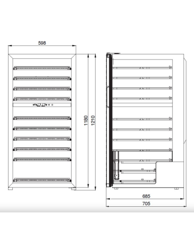 Vitrina refrigerada puerta de cristal -...