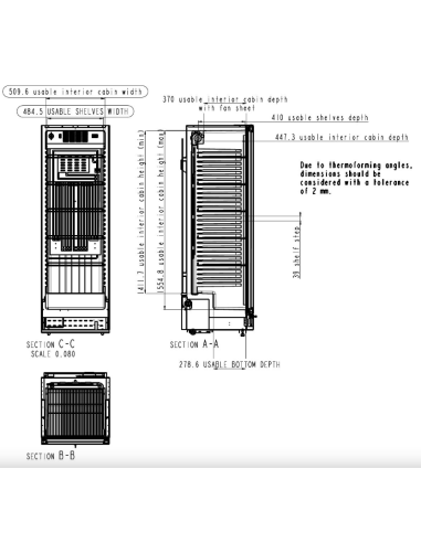 Vitrina refrigerada puerta de cristal -...