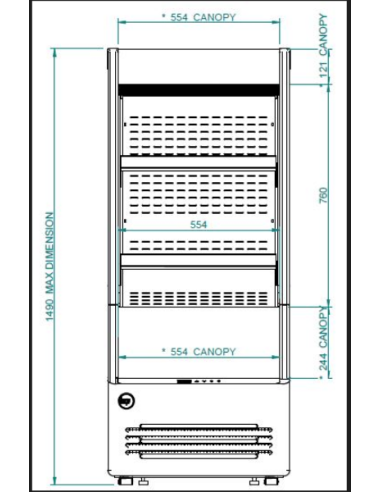 Vitrina refrigerada puerta de cristal -...