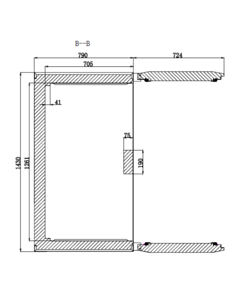 Refrigerated Cabinet - Temperature -1°C +7°C - Cm 140 x 82.3 x 204.5 h