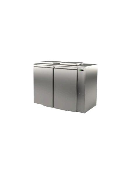 Caja de residuos refrigerada - N. 2 x 120/240 Lt. - Motor remoto - cm 160 x 87,5 x 128 h