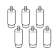 Set of 6 adjustable feet h 100/165 mod. KPI-1423-4, for mod 4 compartments