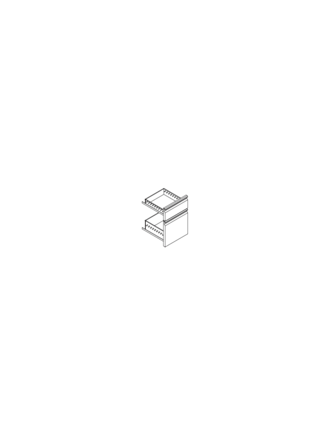 Additional cost 2 drawers, 1/3 - 2/3