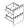 Additional cost 2 drawers, 1/2 - 1/2