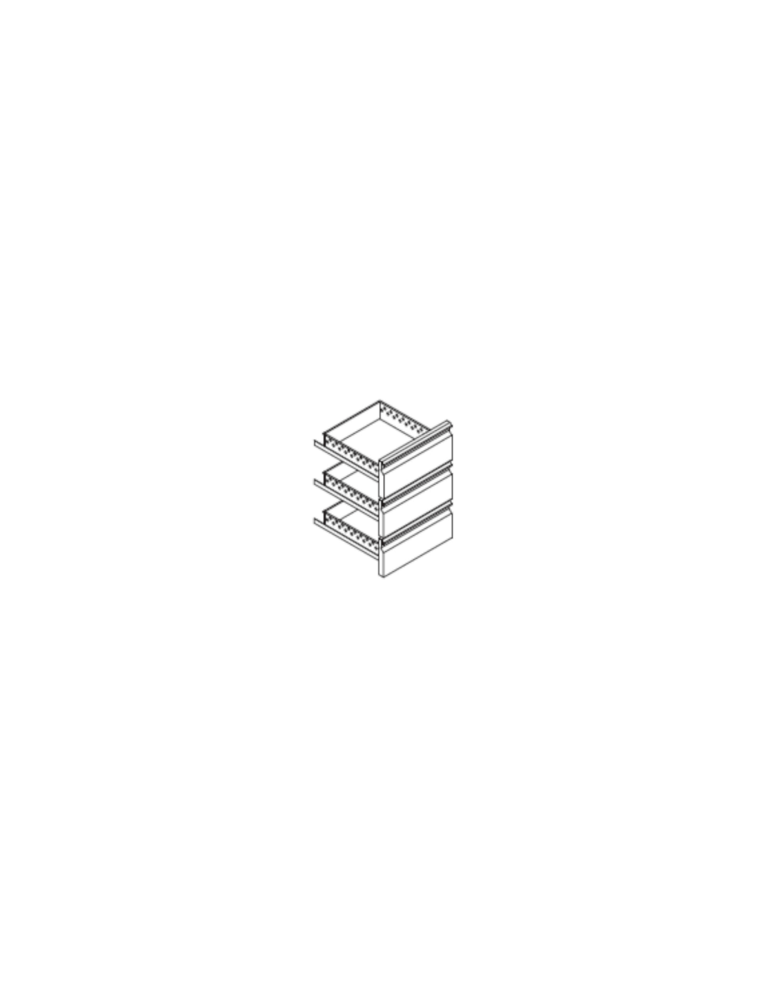 Additional cost 3 drawers, 1/3 - 1/3