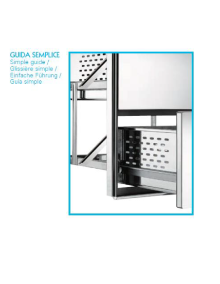 Chest of drawers 2/3 for Refrigerated counters and tables - Depth 43.1 - Hole cm 44.5 x 60.4 h