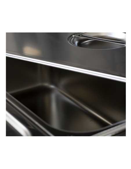 Mozzarella baño maría - Capacidad cubetas 2 x GN 1/1 H20 - cm 71 x 59 x 45h