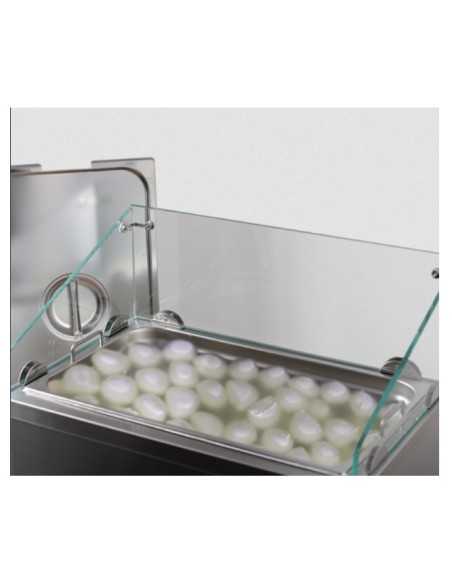 Bagnomaria per mozzarella - Capacità bacinelle 2 x GN 1/1 H20 - cm 71 x 59 x 45h