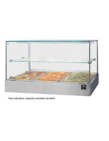 Bain-marie for Basins - Capacity basins - N. 2 x GN 1/1 H 15 - cm 75 x 60 x 70 h