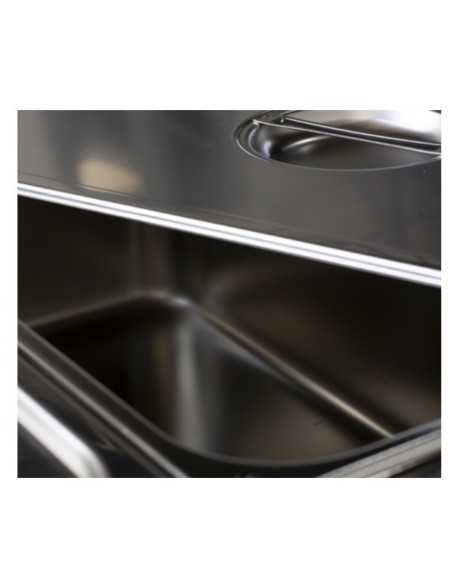 Bain-marie for Basins - Capacity basins - N. 2 x GN 1/1 H 15 - cm 75 x 60 x 70 h