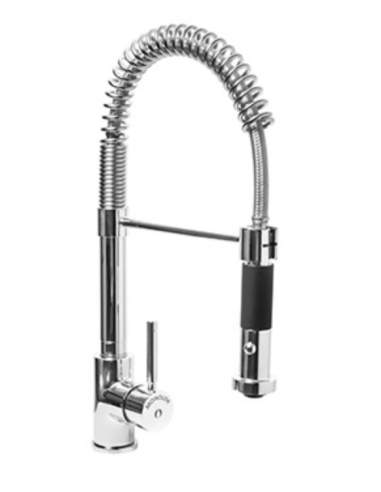 Tap single hole - Swivel spout - Dual jet shower - Height 44 cm