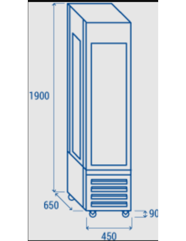 Vitrina refrigerada - Capacidad 260 Lt. - cm 45...