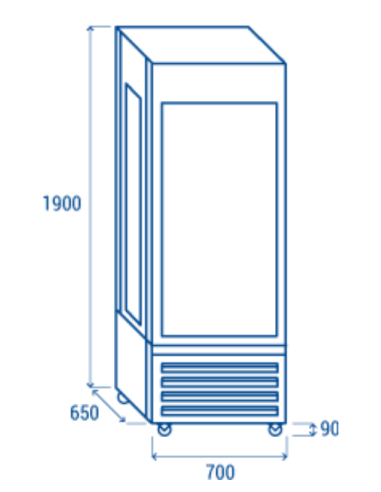 Refrigerated display case - Capacity 440 Lt. -...