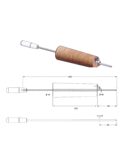 Kurtoskalacs - N. 8 gear motors - cm 30 x 45 x 69.6 h