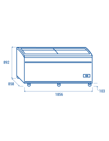 Supermarket Island Freezer - Capacity liters...
