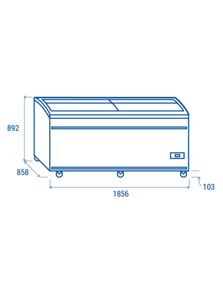 Congelatore a Isole Supermercato - Capacità litri 783 - cm 185.6 x 85.8 x 89.2 h