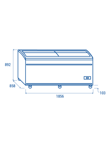 Supermarket Island Freezer - Capacity liters...