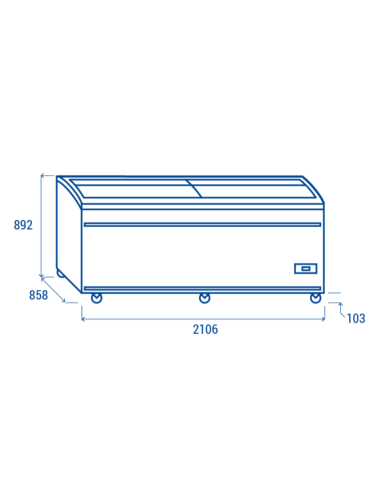 Congelatore a Isole Supermercato - Capacità...