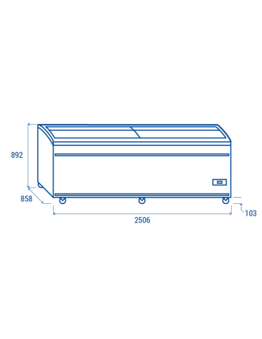 Supermarket Island Freezer - Capacity liters...