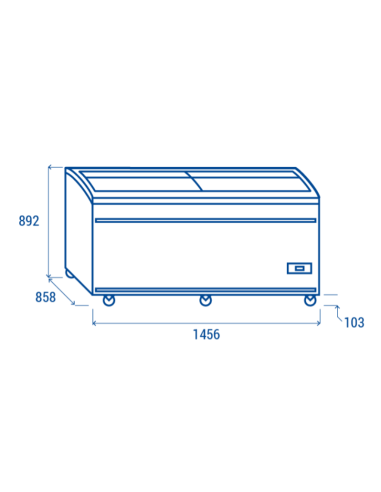 Supermarket Island Freezer - Capacity liters...