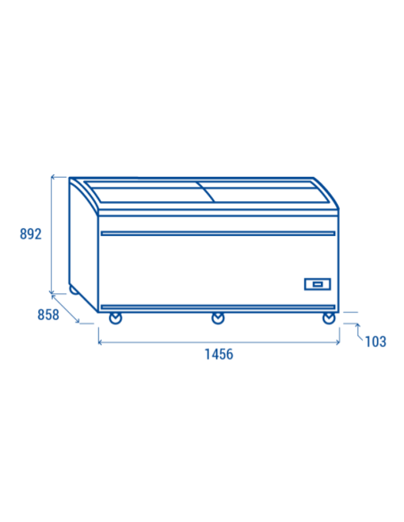 Congelatore a Isole Supermercato - Capacità litri 588 - cm 145.6 x 85.8 x 89.2 h