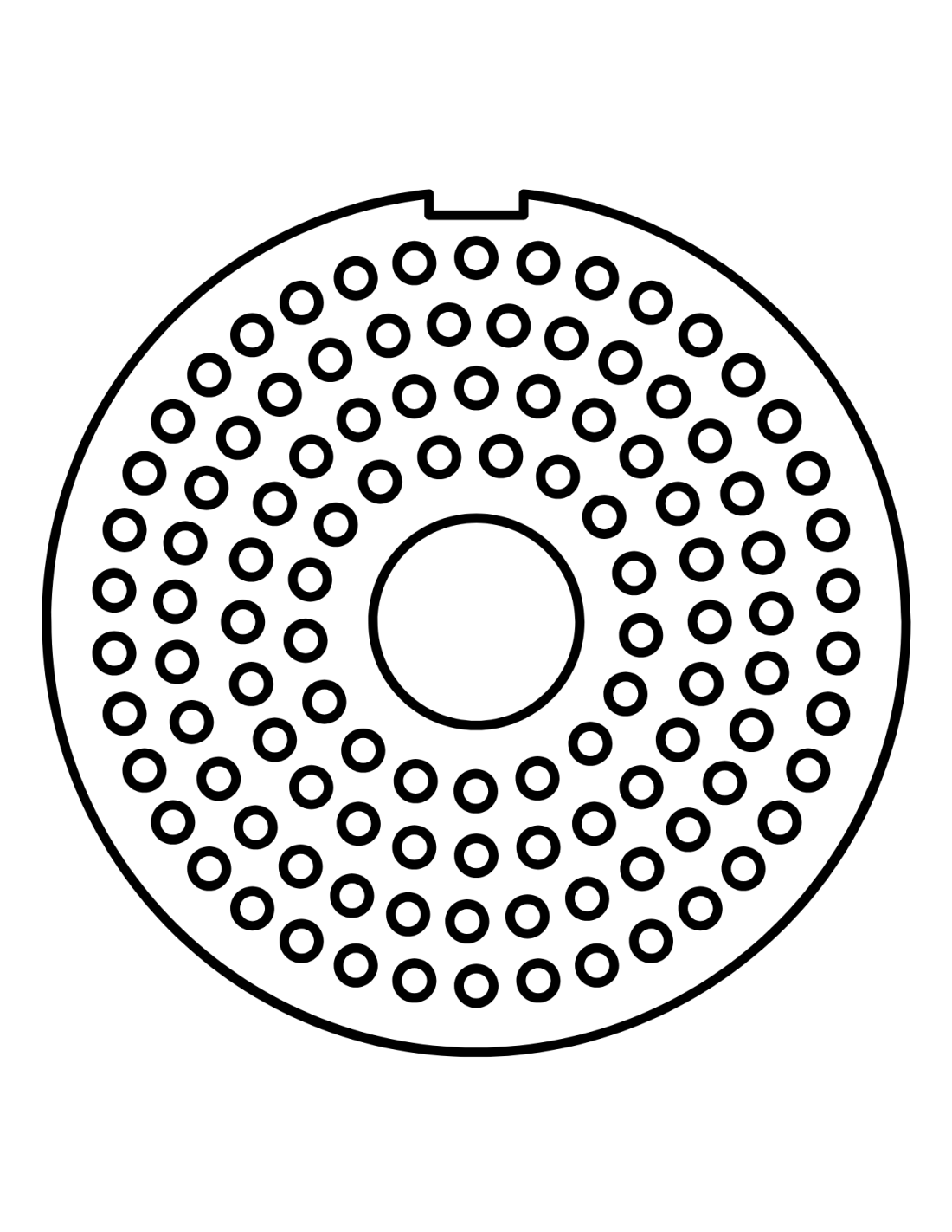 Trafila per tritacarne - Per mod. 32 con foro da 4.5 a 20 UNGER