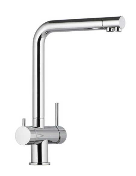 Tap single-hole 3-way chrome-plated brass