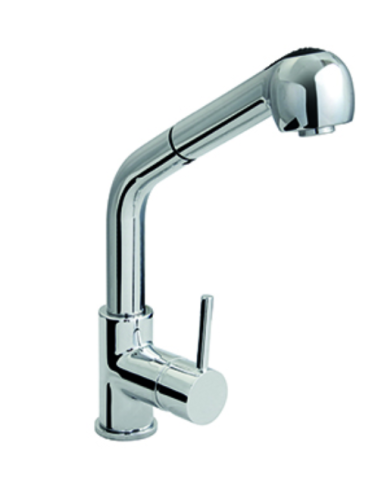 Tap single-hole vertical with pull-out shower