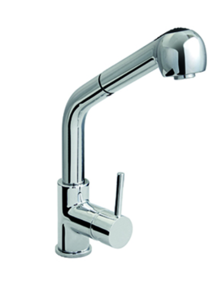 Tap single-hole vertical with pull-out shower