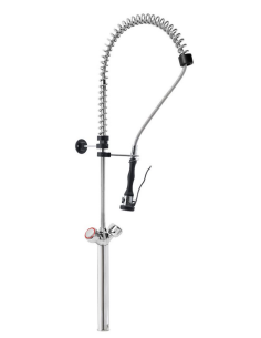 Single-hole prewash shower assembly with extension and...