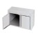 Supporto chiuso in acciaio inox con ripiano intermedio e ruote -  cm 109.8 x 48 x 79 h