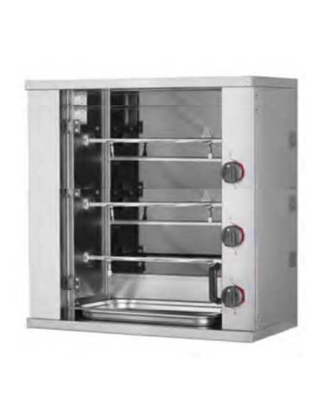 Asador - Eléctrico - N° 3 espadas - Max. 9 pollos - cm 80 x 40 x 73.5 h