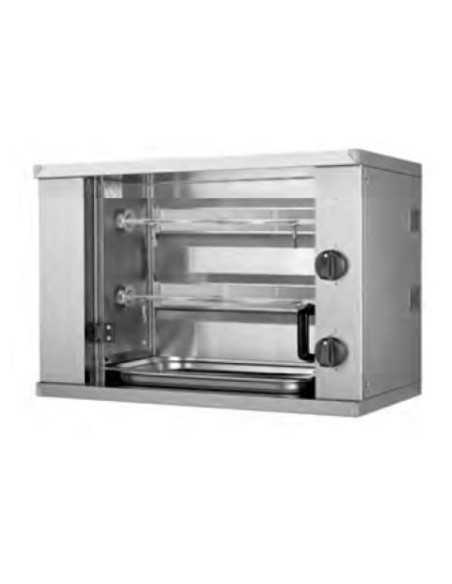 Asador - A gas - N° 2 espadas - Max. 6 pollos - cm 80 x 40 x 55.5 h