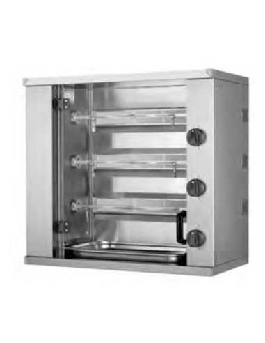 Asador - A gas - N° 3 espadas - Max. 9 pollos - cm 80 x 40 x 73.5 h