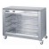 Supporto in acciaio inox caldo - secco con vetri scorrevoli e ruote - Cm 119 x 48 x 84 h