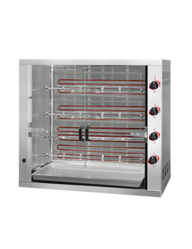Rotisserie - Electric - N° 4 swords - N° 24 chickens max - cm 119 x 48 x 100 h