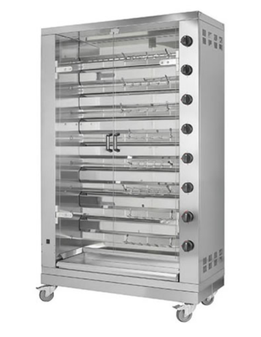 Rotisserie - Electric - N° 8 swords - N° 48 chickens max - cm 119 x 48 x 172 h