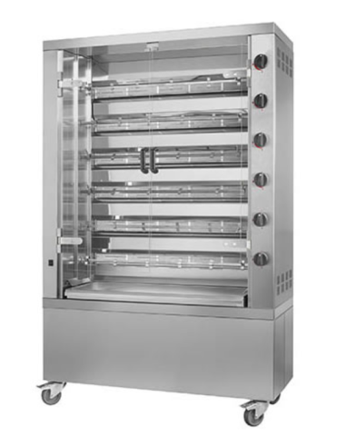 Rotisserie - A gas - N° 6 swords - N° 36 chickens max - cm 119 x 48 x 136 h