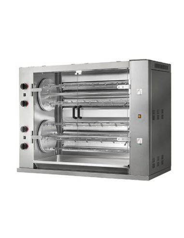 Asador planetario de gas - N° 8 palas - N° máx. 48 pollos - cm 139,5 x 66 x