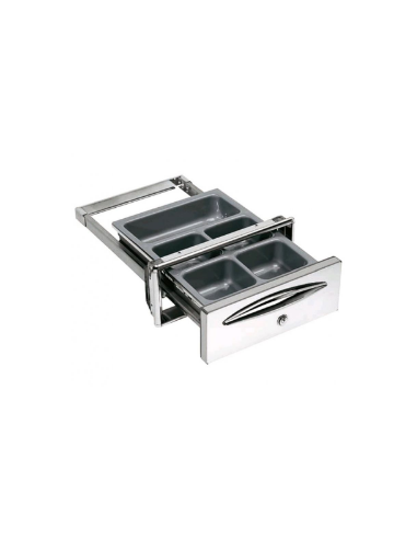 Stainless Steel Case Drawer with lock - Hole cm...